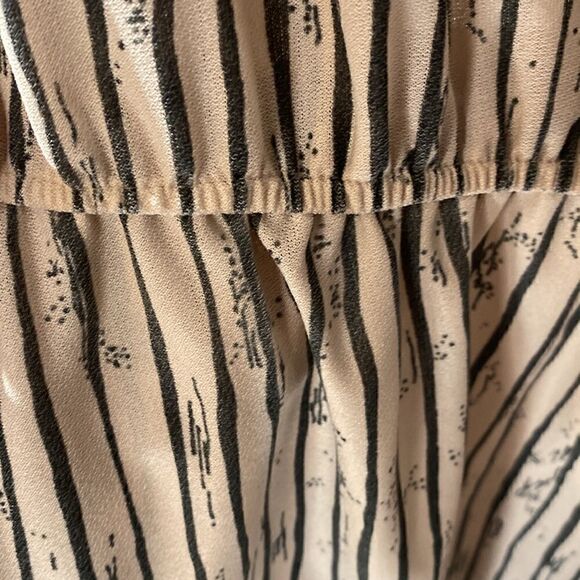 70s Vintage Rustic Stripe Mauve Button-down Dress - Picture 9 of 11